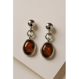 Boucles d'oreilles Argent 925/1000 et Ambre